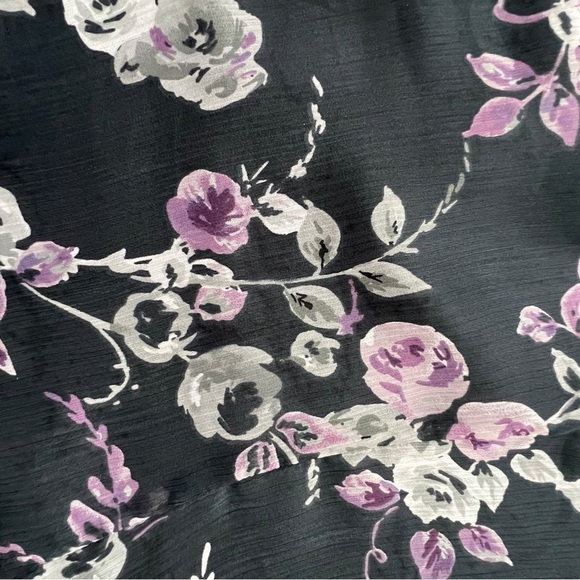 NUE Options Women's 2X Floral Sheer Blouse w/ Gray Embroidered Back - Picture 6 of 12